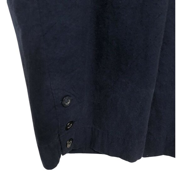 C.D. Petites Women’s Size Small Navy Blue Capri Pants Linen Style Lightweight - Picture 4 of 8